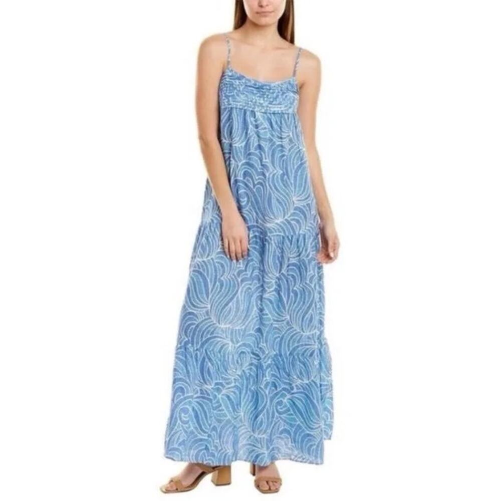 J.McLaughlin Paris Linen Maxi Dress Size Medium‎